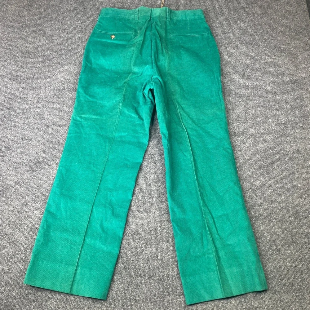 Vintage Pen West Pendleton Green Corduroy Pants Straight Leg Trousers Emerald
